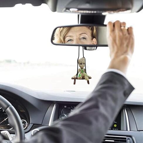 Car Interior Accessories for Men Cool Gadge Ornament Dashboard Decorations Rearview Mirror Cute Women Funny Aesthetic Hanging Swinging Charms Horror Pendant Man Christmas Halloween (Size B) in Kuwait