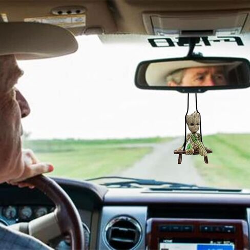 Car Interior Accessories for Men Cool Gadge Ornament Dashboard Decorations Rearview Mirror Cute Women Funny Aesthetic Hanging Swinging Charms Horror Pendant Man Christmas Halloween (Size B) in Kuwait