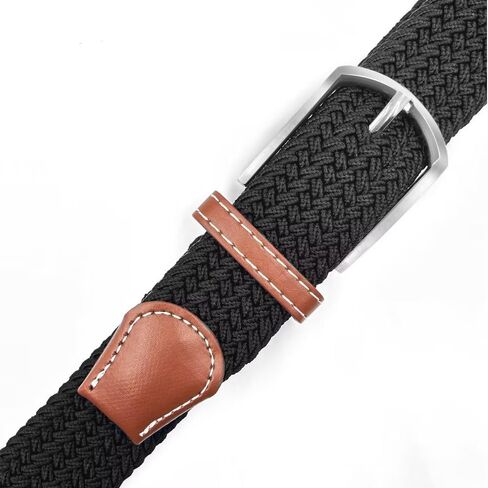Belts for Men and Women Elastic Braided Jeans Pants Cloth Stretch Womens Boy Girl Lady Ladies Casual Waist Golf Fabric Summer Work Black Fashion Color Colorful Print Stretch Woven Belt in Saudi Arabia
