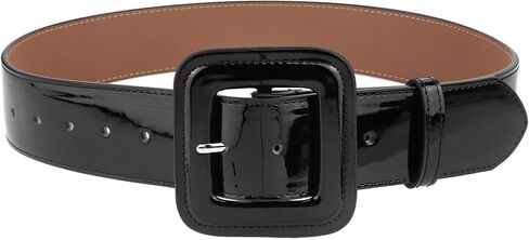 Wide Leather Belts for Women Skinny Square Buckle Waist Belt for Dresses in Saudi Arabia