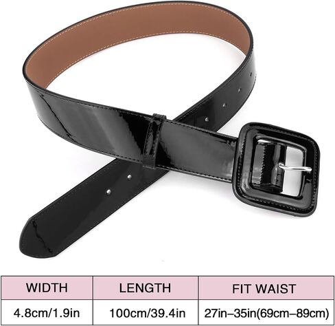 Wide Leather Belts for Women Skinny Square Buckle Waist Belt for Dresses in Saudi Arabia