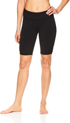 شورت نسائي مضغوط من Gaiam لليوجا قصير الأداء من الألياف اللدنة - أسود، مقاس X-Large in Kuwait