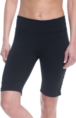 شورت نسائي مضغوط من Gaiam لليوجا قصير الأداء من الألياف اللدنة - أسود، مقاس X-Large in Kuwait