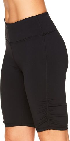 شورت نسائي مضغوط من Gaiam لليوجا قصير الأداء من الألياف اللدنة - أسود، مقاس X-Large in Kuwait