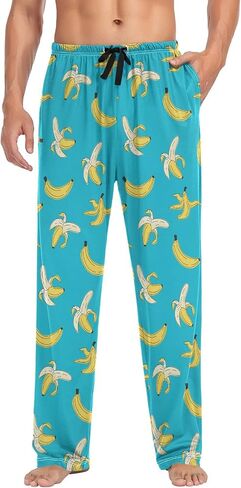 Men's Pajama Pants Pjs Bottoms with Pockets Sleep Lounge Pants for Men in Saudi Arabia