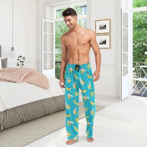 Men's Pajama Pants Pjs Bottoms with Pockets Sleep Lounge Pants for Men in Saudi Arabia