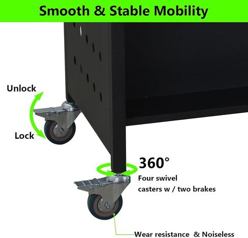 GAOMON Book Cart, 3-Layer V-Shaped Black Library Book Cart, 200LBS Loading Capacity Book Cart with Lockable Rolling Pulleys for Libraries, Bookstores, Classrooms, Offices in Saudi Arabia