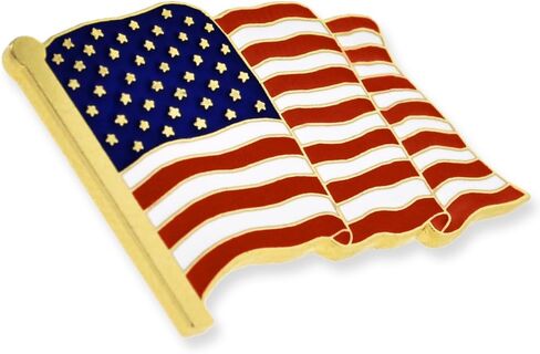 PinMart's 2 Pack Made in the USA American Flag Enamel Lapel Pins in Saudi Arabia