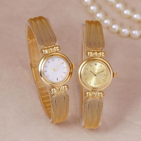 Fashion Simple Women's Quartz Watch Stainless Steel Mesh Strap Business Wrist Watch in Saudi Arabia