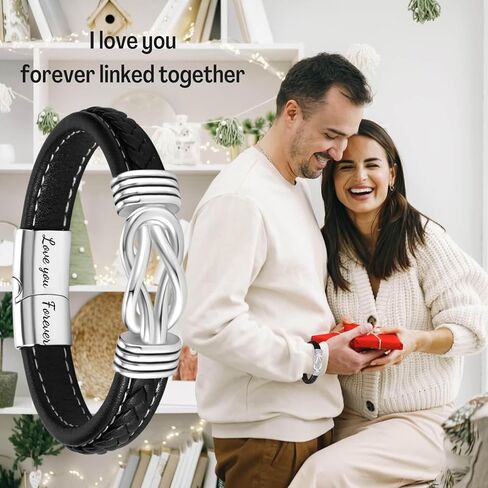 إلى رجلي تصويب سوار التاج الخاص بك للزوج صديقها الرجال أساور جلدية مضفرة عيد الحب هدايا عيد الميلاد له in Kuwait
