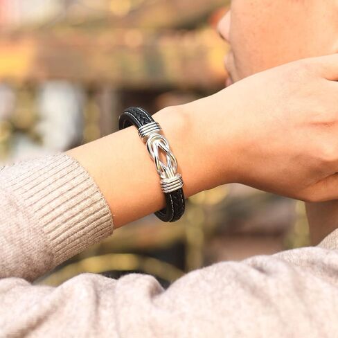 إلى رجلي تصويب سوار التاج الخاص بك للزوج صديقها الرجال أساور جلدية مضفرة عيد الحب هدايا عيد الميلاد له in Kuwait