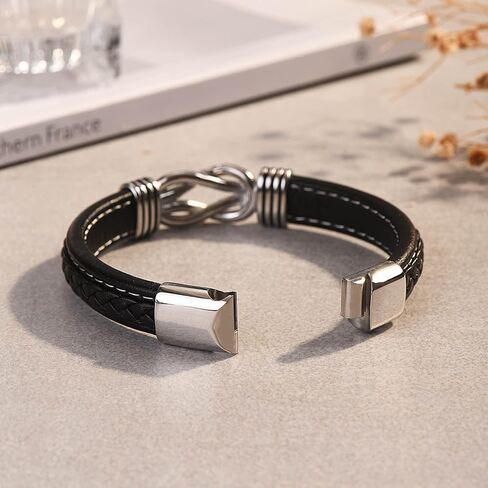 إلى رجلي تصويب سوار التاج الخاص بك للزوج صديقها الرجال أساور جلدية مضفرة عيد الحب هدايا عيد الميلاد له in Kuwait