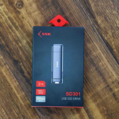 SSK 2TB External USB SSD,Super Fast 550MB/s 2-in-1 Dual Drive USB Type C+ USB A 3.2 Gen2 Solid State Thumb Drive Data Storage for iPhone 15/PS4/PS5/Android Phone/Tablet/Windows/Mac in Kuwait