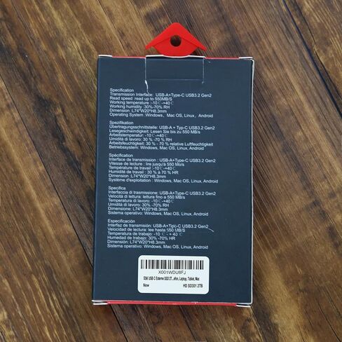 SSK 2TB External USB SSD,Super Fast 550MB/s 2-in-1 Dual Drive USB Type C+ USB A 3.2 Gen2 Solid State Thumb Drive Data Storage for iPhone 15/PS4/PS5/Android Phone/Tablet/Windows/Mac in Kuwait