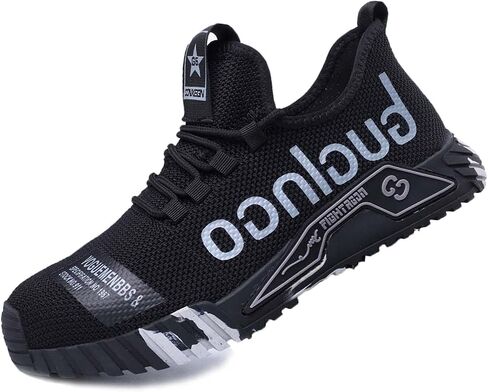 Steel Toe Shoes for Men Safety Sneakers Lightweight Work Shoes Women Breathable Slip Resistant Colorful Construction Sneakers in Saudi Arabia