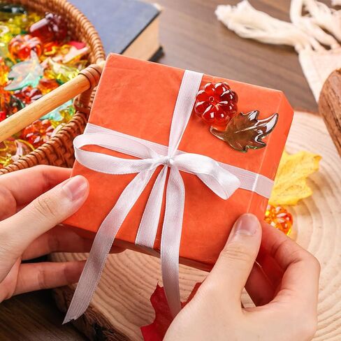 120 قطعة من DomeStar من زينة الخريف من الأكريليك لعيد الشكر، حشو مزهرية من الأحجار الكريمة من الأكريليك وأوراق البلوط وأوراق القيقب لتزيين المنزل in Kuwait