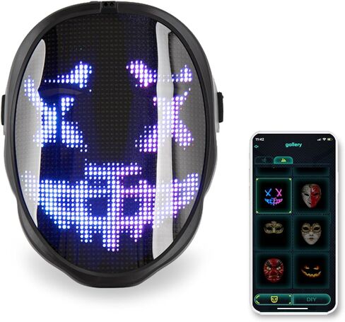 CHEMION Led Mask with Bluetooth App, Led Face Mask for Adults, Digital Face Mask for Birthday Parties, Concerts, Costume mask in Saudi Arabia