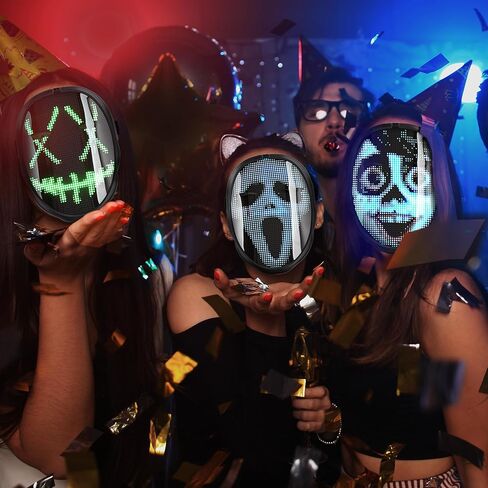 CHEMION Led Mask with Bluetooth App, Led Face Mask for Adults, Digital Face Mask for Birthday Parties, Concerts, Costume mask in Saudi Arabia