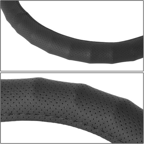 DNA MOTORING Synthetic Leather Steering Wheel Cover Universal Fit 14.5-15 inch, 3D Touch Pattern Design, SWC-S2332 in Saudi Arabia