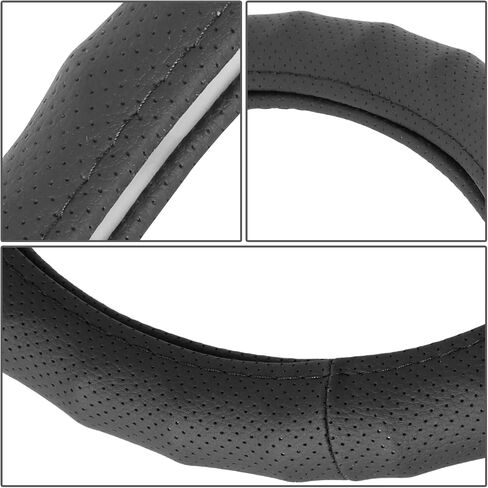 DNA MOTORING Synthetic Leather Steering Wheel Cover Universal Fit 14.5-15 inch, 3D Touch Pattern Design, SWC-S2332 in Saudi Arabia