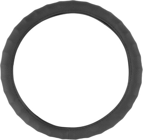 DNA MOTORING Synthetic Leather Steering Wheel Cover Universal Fit 14.5-15 inch, 3D Touch Pattern Design, SWC-S2332 in Saudi Arabia