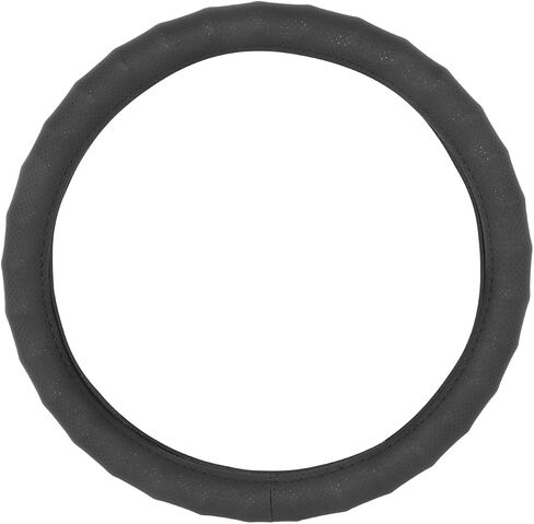 DNA MOTORING Synthetic Leather Steering Wheel Cover Universal Fit 14.5-15 inch, 3D Touch Pattern Design, SWC-S2332 in Saudi Arabia