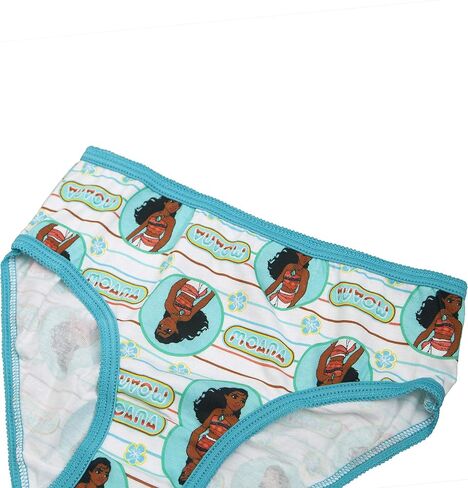 Disney Girls' Moana 100% Combed Cotton Panty Multipacks, Underwear Available in Sizes 2/3t, 4t, 4, 6, 8 in Saudi Arabia