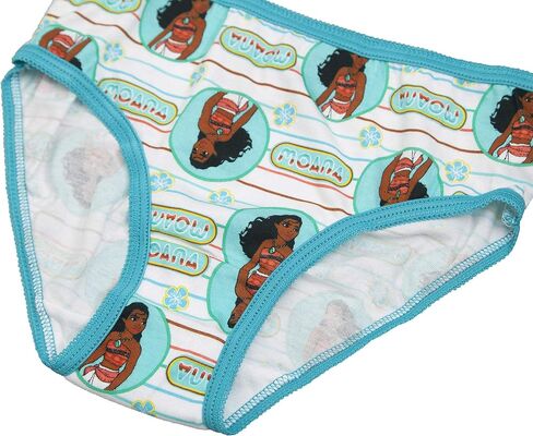 Disney Girls' Moana 100% Combed Cotton Panty Multipacks, Underwear Available in Sizes 2/3t, 4t, 4, 6, 8 in Saudi Arabia