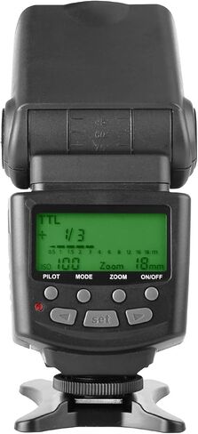 Meike MK430 TTL LCD Flash Speedlite متوافق مع كاميرا Canon DSLR EOS 70D 77D 80D Rebel T7i T6i T6s T6 T5i T5 T4i T3i SL2 ومع حامل الحذاء الساخن القياسي in Saudi Arabia