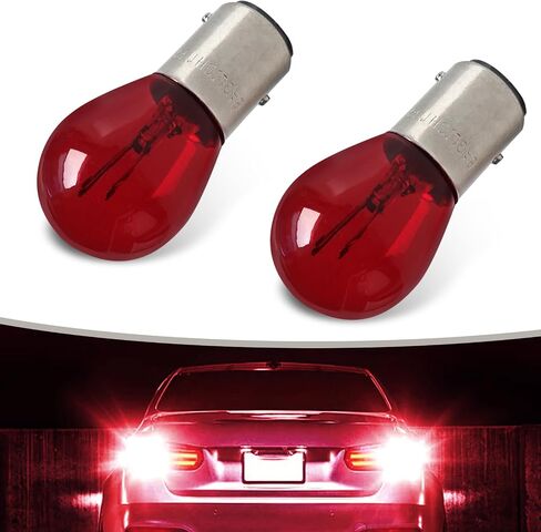 10 PCS 1157 Car Halogen Brake Light, BAY15D High Low Foot Double Tail Ultra-bright Parking Light, Automotive 360-degree Lighting Accessories, Suitable for Cars and Motorcycles (Red) in Saudi Arabia