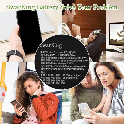 SwarKing Replacement Battery Compatible with HB2899C0ECW Huawei MediaPad M3 8.4" BTV-W09 & Huawei MediaPad T5 Tablet 10.1" with Toolkit in Kuwait