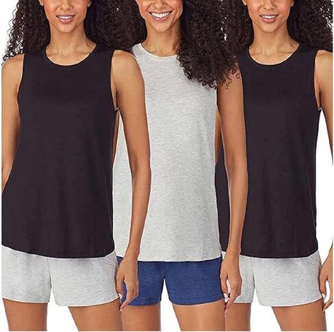 Jane and Bleecker Womens 3 Pack Lounge Tank Top in Saudi Arabia