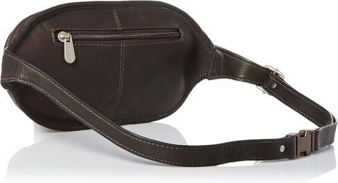 Multi-Zip Oval Waist Bag, Chocolate, One Size in Saudi Arabia