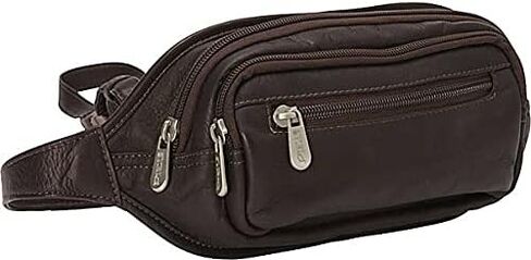Multi-Zip Oval Waist Bag, Chocolate, One Size in Saudi Arabia