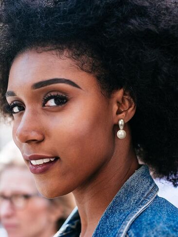 SWEETV Pearl Earrinsg for Women,Gold Plated Pearl Drop Dangle Earrings,Pearl Ear Jacket Earrings, Dainty Pearl Front Back Stud Earrings for Women, Birthday Gift for Her in Kuwait