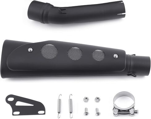 كاتم صوت الدراجة النارية، طقم أنبوب كاتم صوت سهل الارتداء مع درع حراري مناسب لـ CMX 300 CMX 500 Rebel 2017-2023 in Kuwait