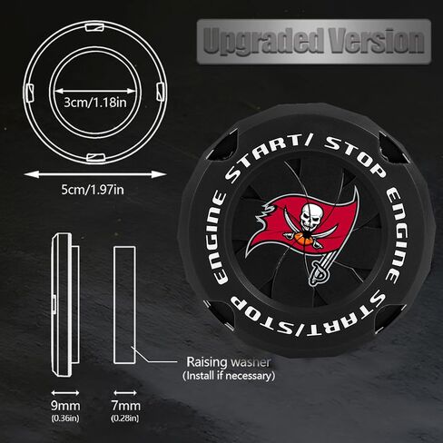 Car Accessories for buccaneers for football fan,fit buccaneers car gear -Cool engine car gifts decoration for men and women. (for hd black) in Saudi Arabia