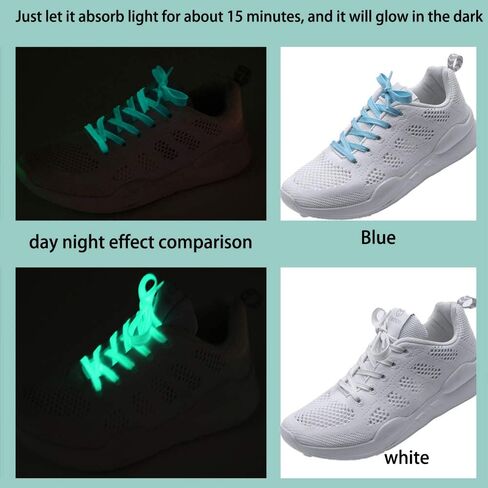 Round Shoes Laces Luminous Glow in the Dark Shoelaces Light Up for Sneakers Athletic Skating Sports Shoes in Saudi Arabia