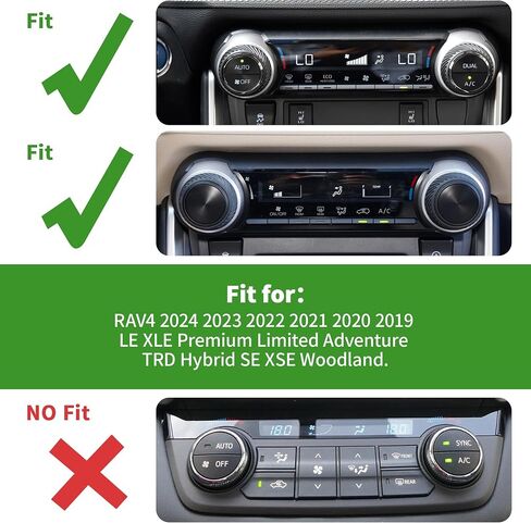 for Toyota RAV4 Accessories 2025 2024 2023 2022 2021 2020 2019 -Air Conditioning Knob Covers, Push Start Button Cover Trim Rings 4pcs (Pink) in Saudi Arabia