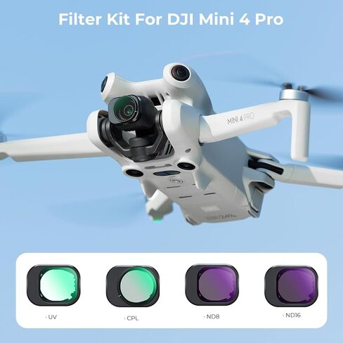 طقم مرشح K&F Concept Mini 4 Pro ND&PL، 3 عبوات (ND8&PL+ND16&PL+ND32&PL) متوافق مع DJI Mini 4 Pro، ملحقات الكاميرا بدون طيار بفلتر زجاجي بصري عالي الدقة متعدد الطبقات in Kuwait