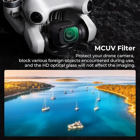 طقم مرشح K&F Concept Mini 4 Pro ND&PL، 3 عبوات (ND8&PL+ND16&PL+ND32&PL) متوافق مع DJI Mini 4 Pro، ملحقات الكاميرا بدون طيار بفلتر زجاجي بصري عالي الدقة متعدد الطبقات in Kuwait