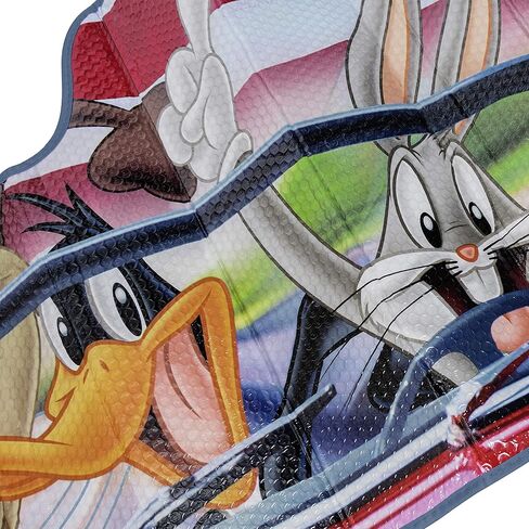 BDK Looney Tunes Road Trip Front Windshield Auto Shade, Accordion Folding Auto Sunshade for Car Truck SUV-Blocks UV Rays Sun Visor Protector, Keeps Your Vehicle Cool-58 x 27 Inch (WBAS-1102) in Saudi Arabia
