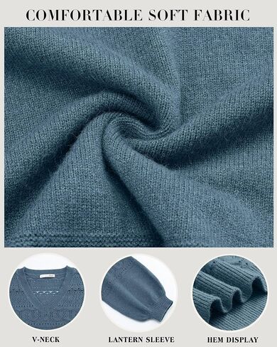 Messic Womens Pullover Sweaters 2024 Casual Long Sleeve V Neck Lightweight Loose Knit Tops in Saudi Arabia