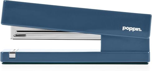 Poppin Stapler - The Original Modern Desk Stapler, Office Supplies, Office Desk Accessories, Lacquer Design, Solid Steel Anvil, Multiple Colors Available (Slate Blue) in Saudi Arabia