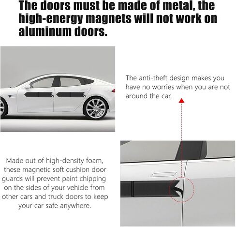 (2025 Newest Version) Dent Prevent Car Door Dent Protector | Removable Soft Cushion Magnetic Door Guards for Cars | Prevents Dents, Scratches & Dings, Pack of 2 in Saudi Arabia