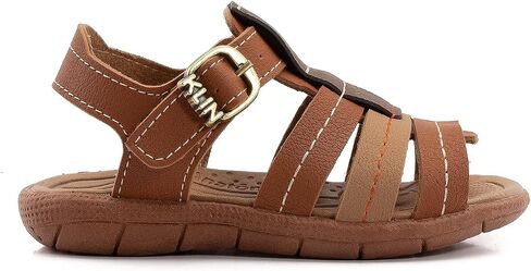 KLIN Boys Open Toe Sandals Adjustable Strap Comfortable Non-Slip Outsole - Tic Tac Casual - Made in Brazil (Toddler - Little Kid) in Saudi Arabia