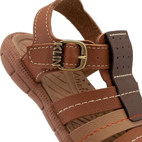KLIN Boys Open Toe Sandals Adjustable Strap Comfortable Non-Slip Outsole - Tic Tac Casual - Made in Brazil (Toddler - Little Kid) in Saudi Arabia