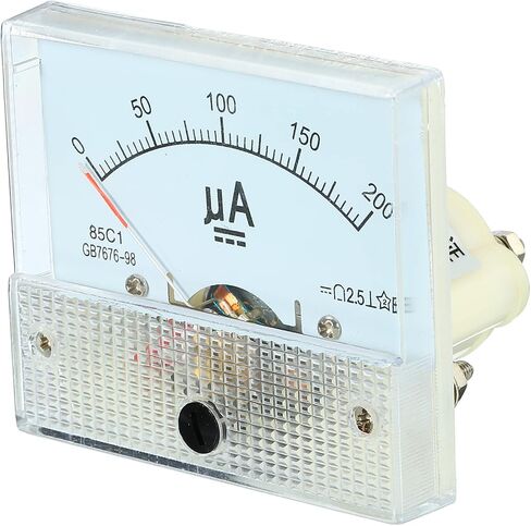 YOKIVE Analog Panel Ammeter, 85C1 Ampere Meter Current Tester, Great for Office, Art, Home, Daily Use (DC 0-200uA) in Saudi Arabia