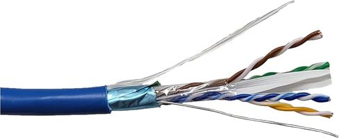 ميكرو كونيكتورز كيبل ايثرنت صلب محمي (STP) CAT6A بطول 500 قدم - ازرق (TR4-570SHBL-500) in Kuwait