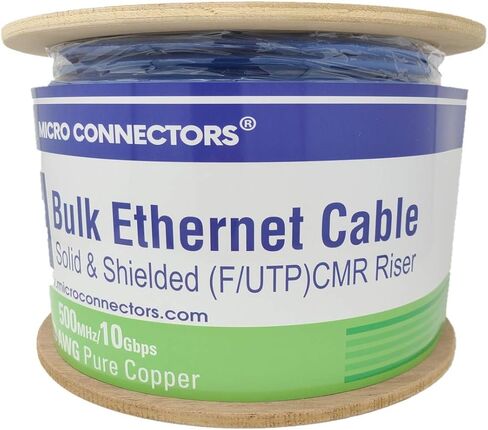 ميكرو كونيكتورز كيبل ايثرنت صلب محمي (STP) CAT6A بطول 500 قدم - ازرق (TR4-570SHBL-500) in Kuwait